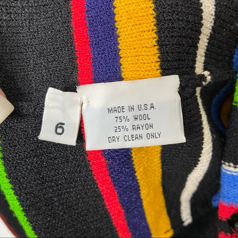 Steve Fabrikant Blazer Abstract Stripes Multi-color 90s Wool-Blend - Picture 9 of 11